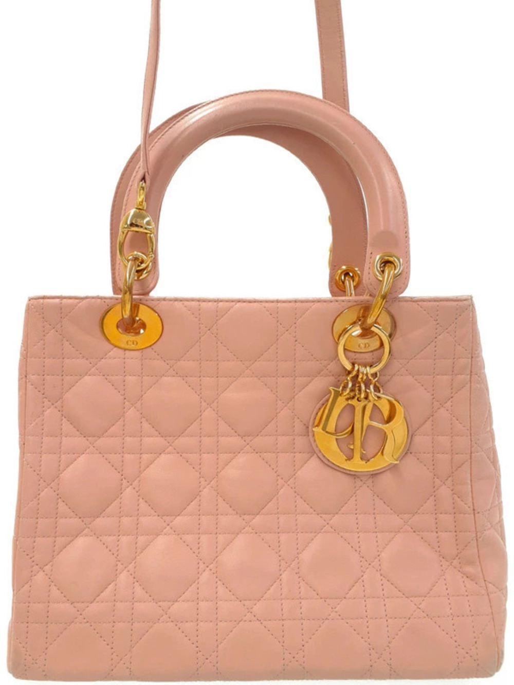 Christian Dior Cannage Quilted Lady Dior 2way bag